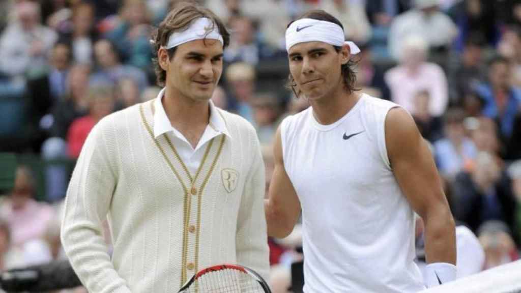 Roger Federer y Rafa Nadal, en la histórica final de Wimbledon