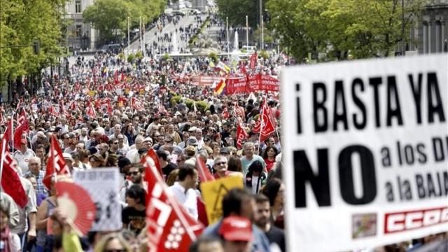 Una manifestación del 1 de mayo, Día Internacional del Trabajo, en una imagen de archivo.