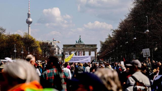 Protestas en contra de las restricciones por el coronavirus.