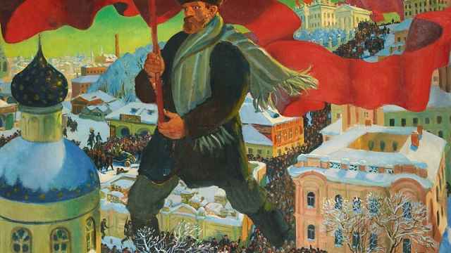 'El bolchevique', de Boris Kustodiev (1920).