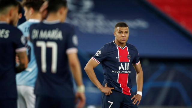 Kylian Mbappé, contra el Manchester City