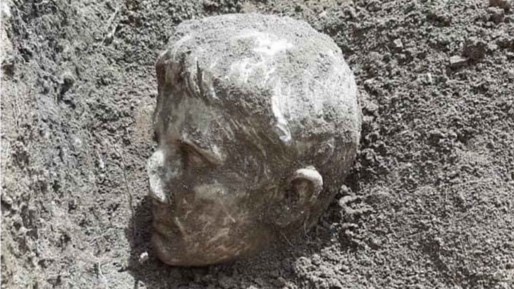 La cabeza de Augusto que ha salido a la luz en Isernia.