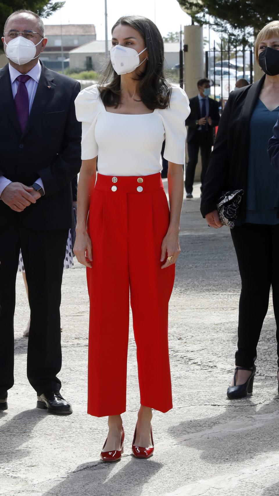 El 'outfit' que ha escogido la Reina para su último acto de la semana.