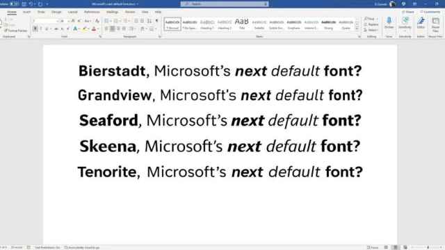 Nuevas fuentes que Microsoft está barajando.