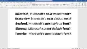 Nuevas fuentes que Microsoft está barajando.