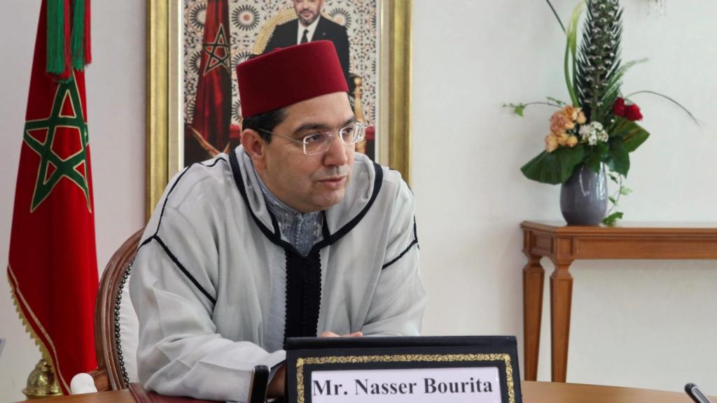 El ministro marroquí de Exteriores, Nasar Burita, durante la entrevista concedida a Efe.
