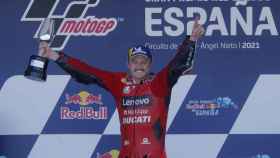 Jack Miller celebra su victoria en el Gran Premio de España, en el circuito de Jerez-Ángel Nieto.