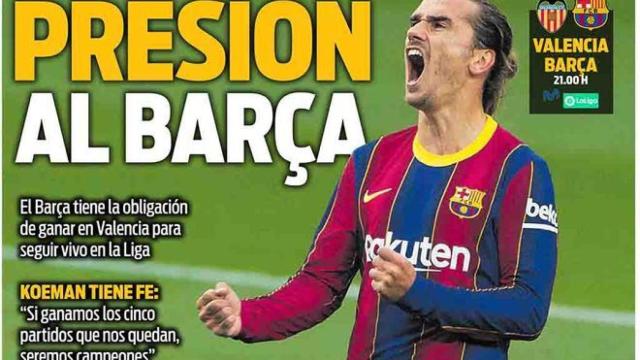 La portada del diario SPORT (02/05/2021)