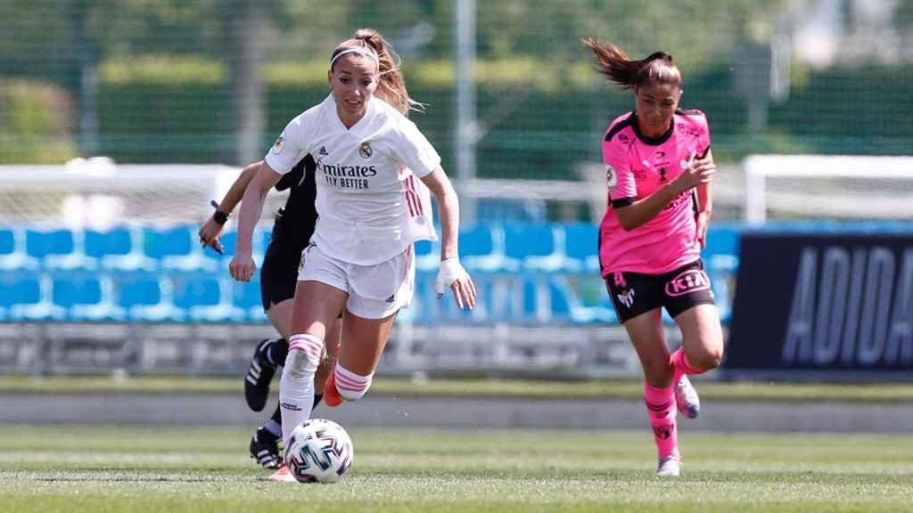 Kosovare Asllani, en el partido del Real Madrid Femenino ante el Sporting Huelva