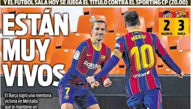 La portada del diario SPORT (03/05/2021)