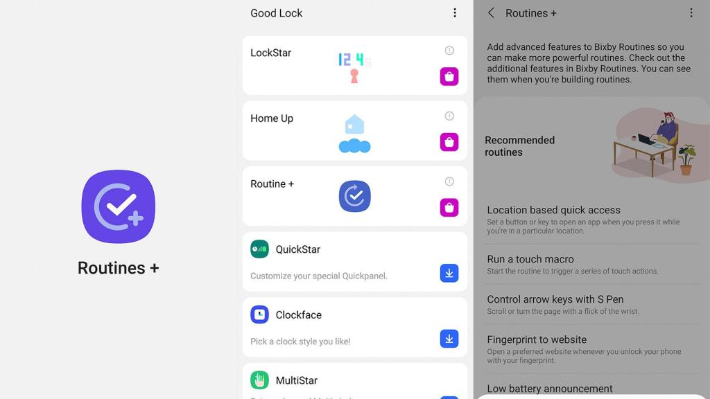 Good lock routines + settings screen