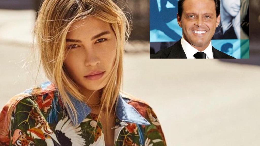Michelle Salas, la hija de Luis Miguel, en montaje de JALEOS junto al cantante.