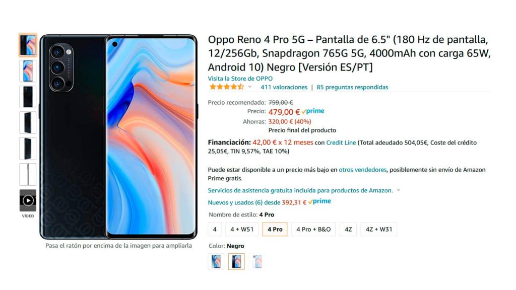 El Oppo Reno 4 Pro Esta En Oferta En Amazon Espana A Un Precio Increible