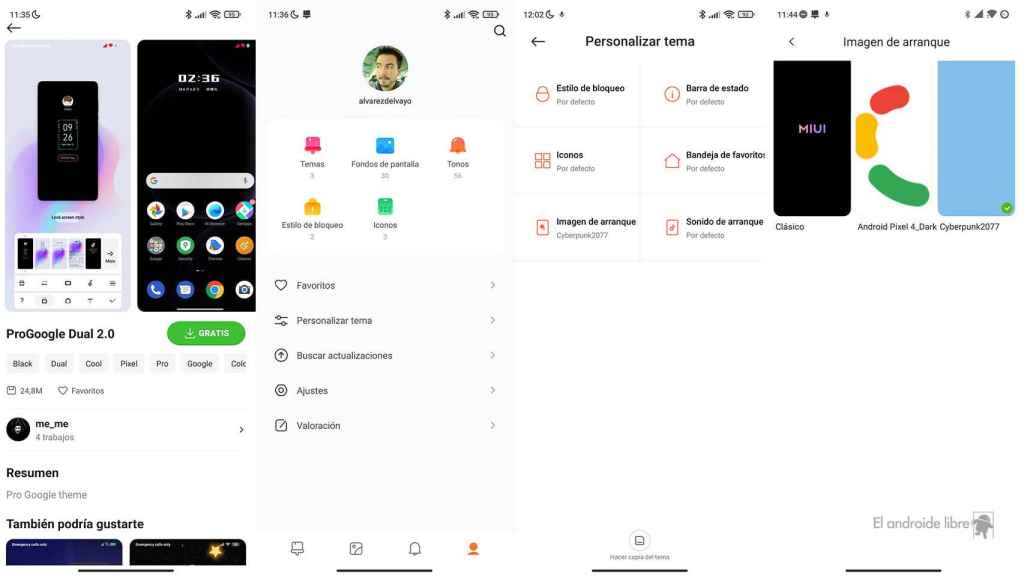 Imágenes de la aplicación Temas de Xiaomi