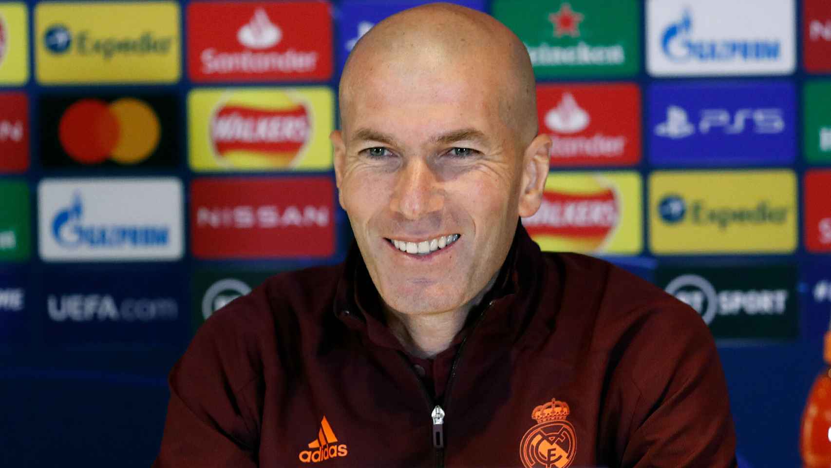 Zinedine Zidane, en rueda de prensa previa de la Champions League
