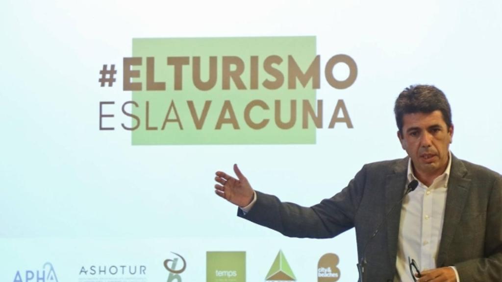 Mazón, en un acto de apoyo al turismo.