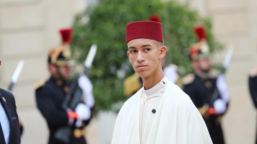 Moulay Hassan de Marruecos en el funeral de Jacques Chirac en septiembre de 2019.