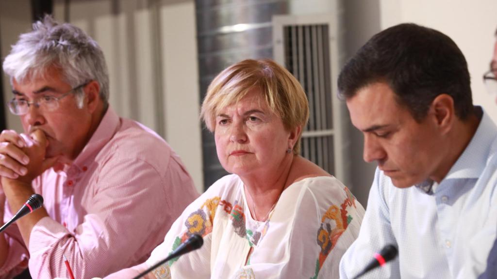 Isaura Leal junto a Pedro Sánchez.