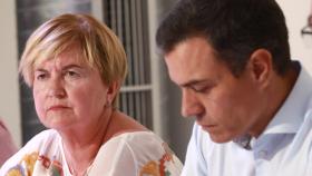 Isaura Leal junto a Pedro Sánchez.