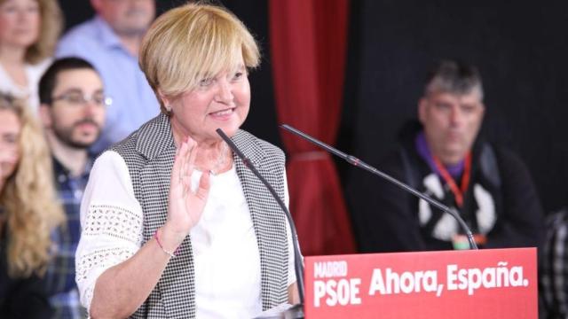 Isaura Leal durante un acto del PSOE.