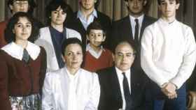 Jordi Pujol y su familia./