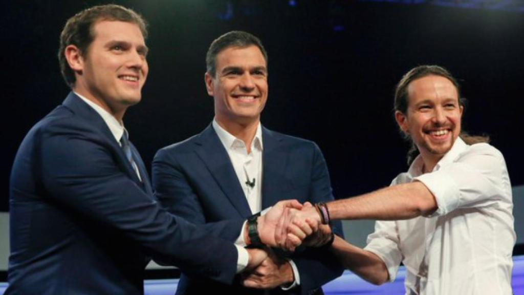 Rivera e Iglesias, con Sánchez en 2015.