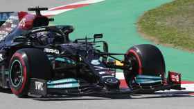 Hamilton en el circuito de Montmeló en F1