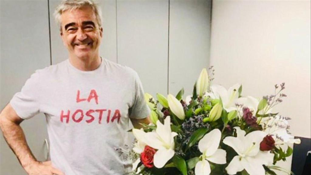 Francino en su regreso al trabajo tras superar la Covid y un ictus.