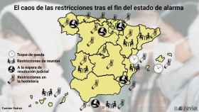 Mapa de las restricciones por comunidades autónomas.