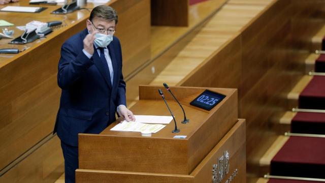 Ximo Puig, en una reciente sesión de control en las Cortes.