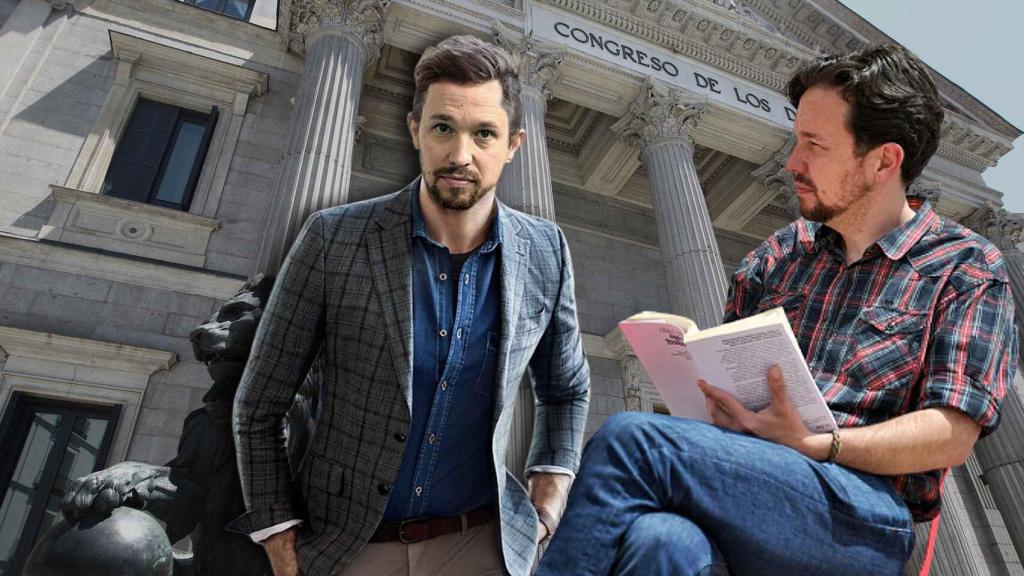 A la izquierda, Pablo Iglesias en la recreación de JALEOS. A la derecha, con su nueva imagen.