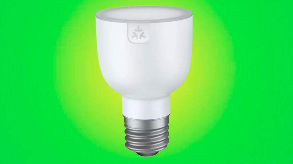 Material logo on a smart bulb