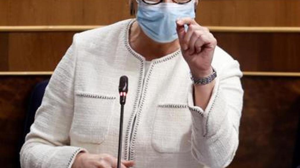 Arancha González Laya, ministra de Asuntos Exteriores, en el Congreso de los Diputados.