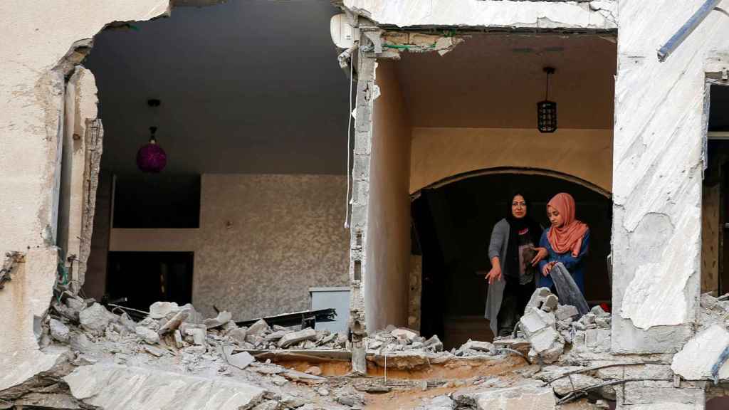 Una casa destruida en territorio palestino.
