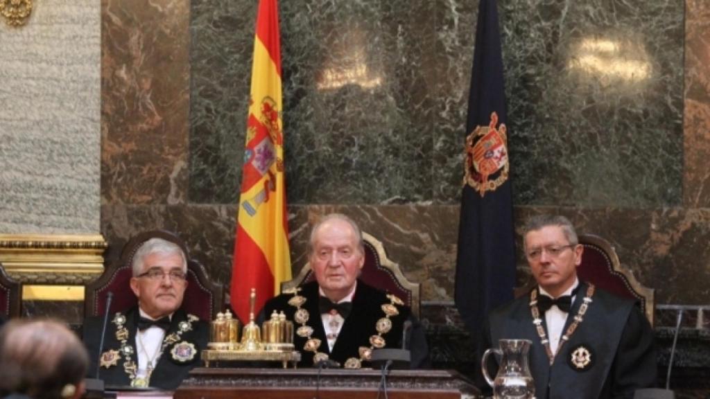 Juan Carlos I en la apertura del año judicial en 2012, en el Tribunal Supremo, al que ahora podría tener que volver.