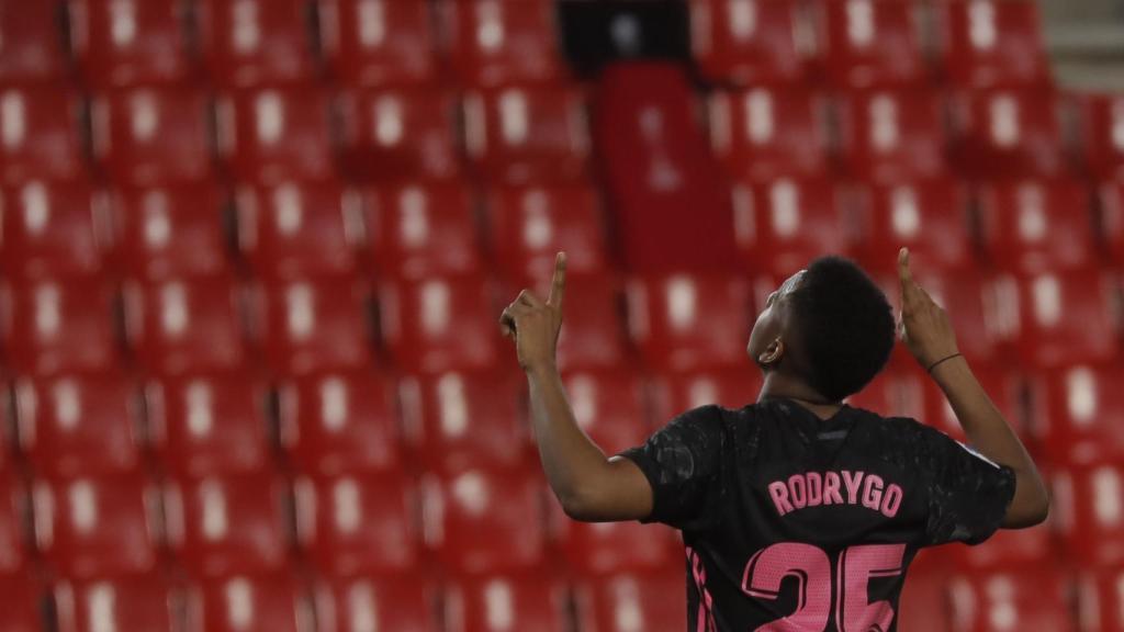Rodrygo celebra su gol al Granada