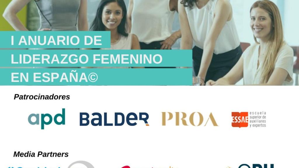 Cartel del evento de presentación del Anuario del Liderazgo Femenino en España.