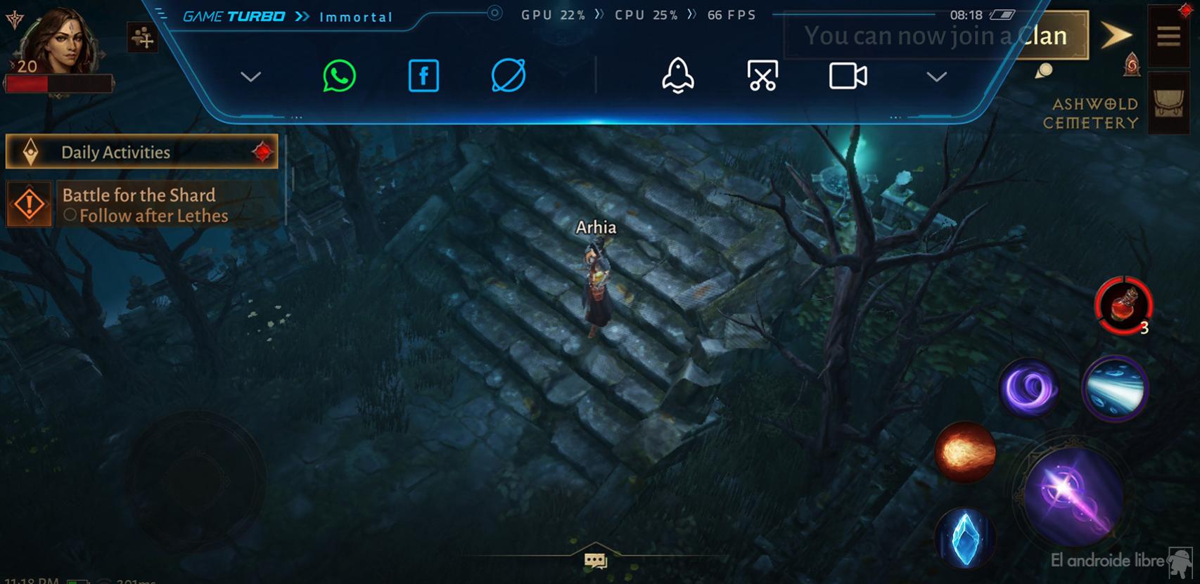Rendimiento en FPS de Diablo Inmortal