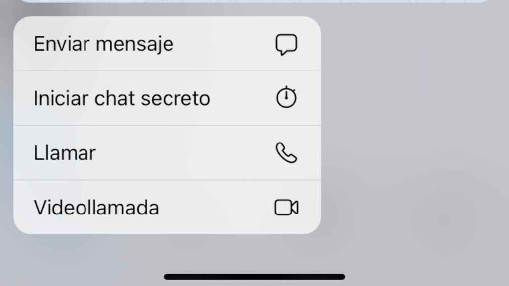 Chat secreto en Telegram