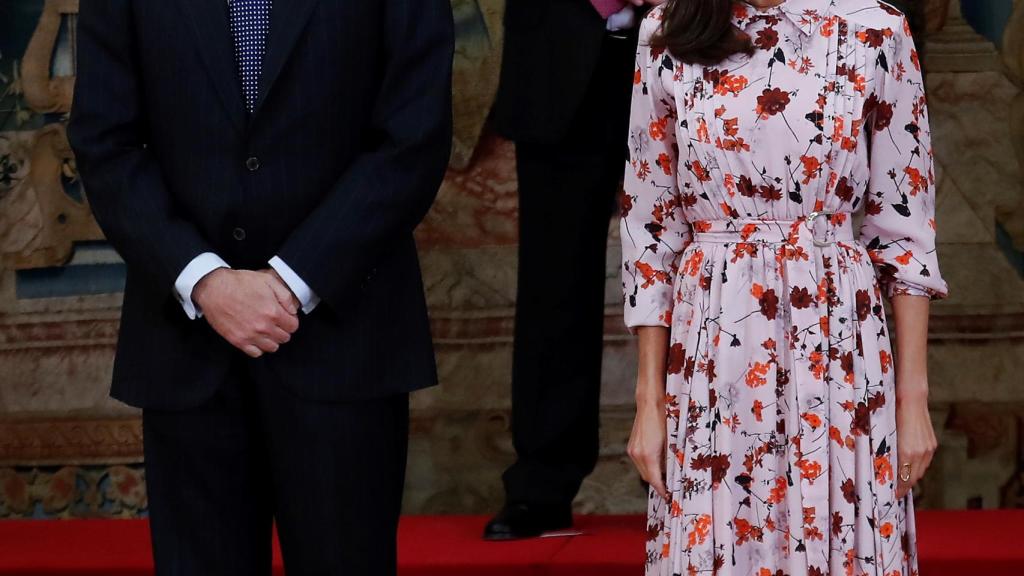 La reina Letizia durante su primer acto de la semana.