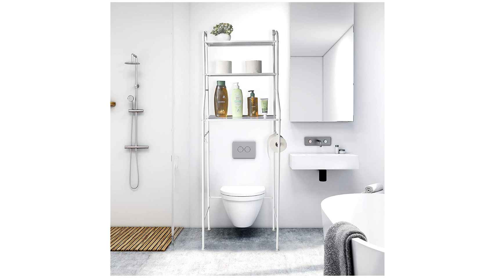 Así es la estantería sobre WC ideal si tienes poco espacio en tu cuarto de  baño