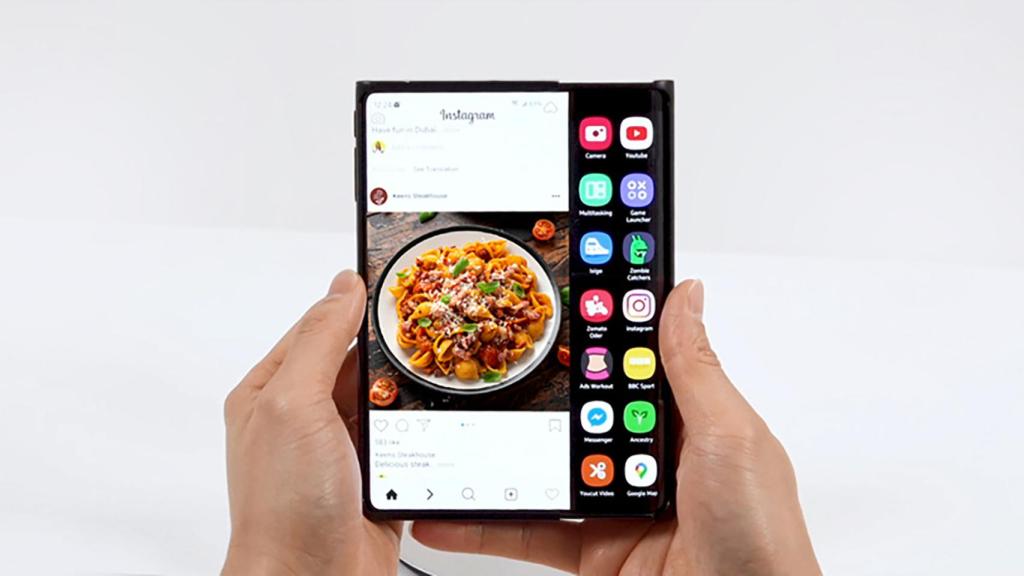 La pantalla extensible de Samsung.