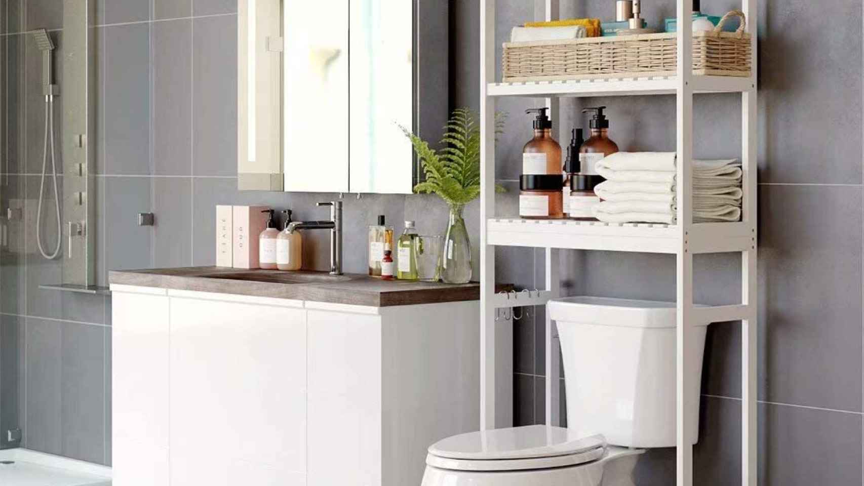 Así es la estantería sobre WC ideal si tienes poco espacio en tu cuarto de  baño