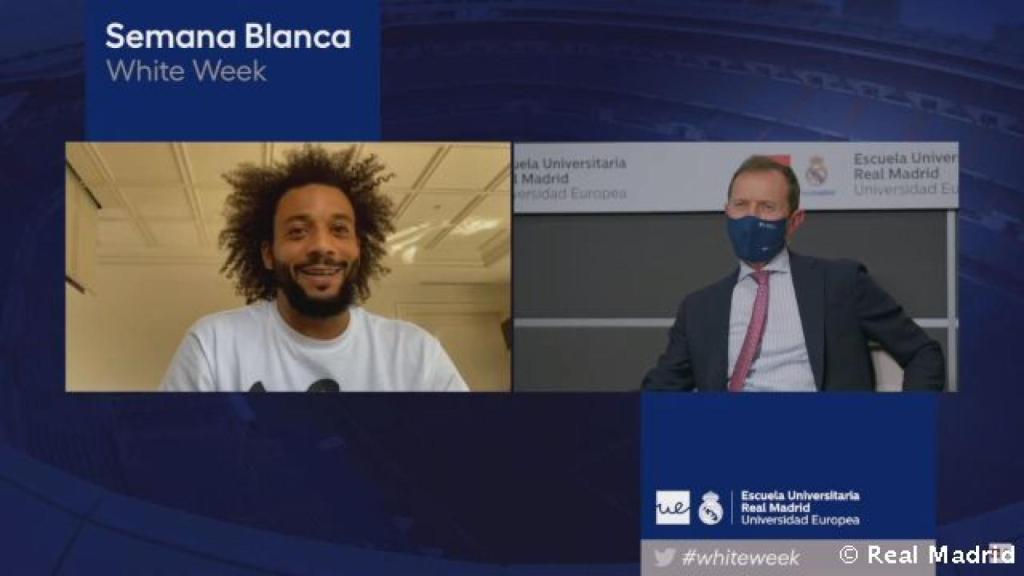 Marcelo, durante la Semana Blanca de la Escuela Universitaria Real Madrid Universidad Europea