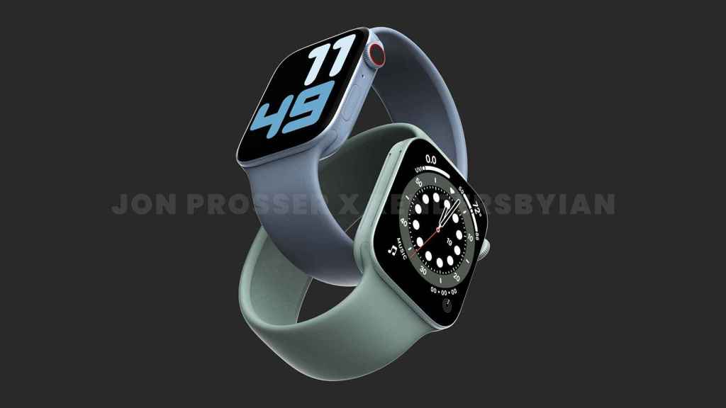 Los renders imitan al futuro Apple Watch Series 7.