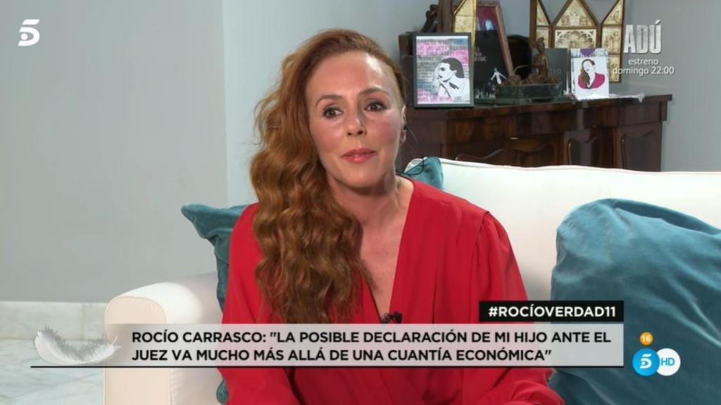Carrasco, emocionada en directo.