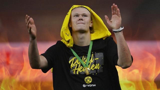 Erling Haaland, con el Borussia Dortmund