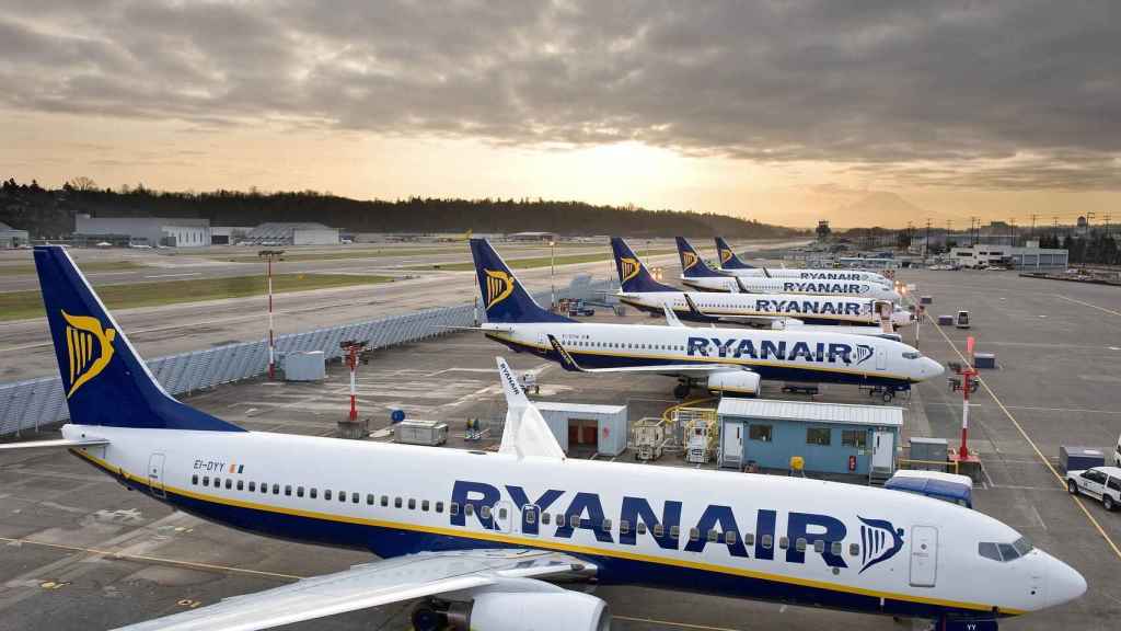 Flota de aviones de Ryanair, en imagen de archivo.