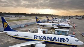 Flota de aviones de Ryanair, en imagen de archivo.