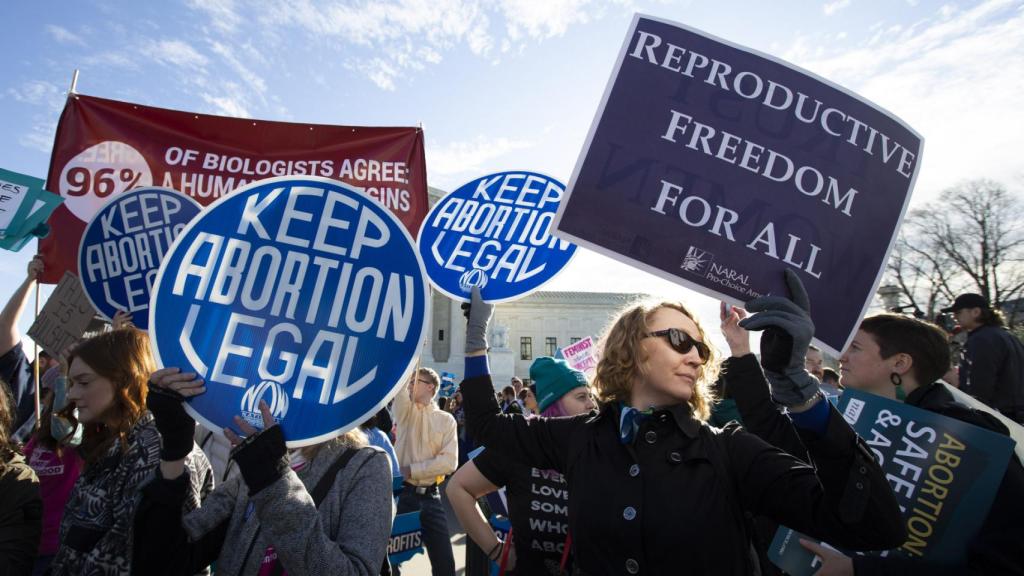 Manifestación en Estados Unidos a favor de la legalización del aborto